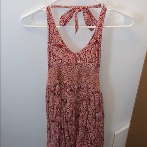 Patterned Halter Dress